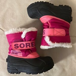 Toddler Girl Size 11 Pink Sorel Winter Boots